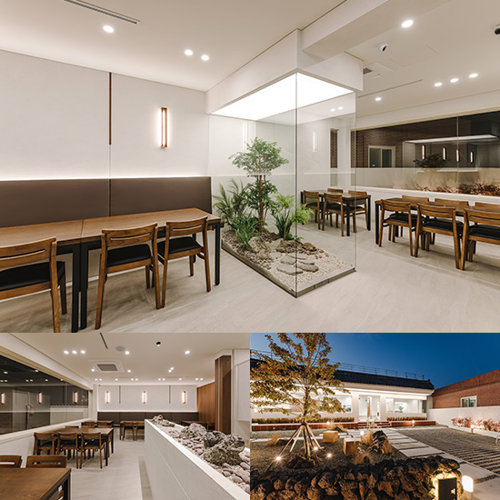 白色与木色，150 平米极简主义韩式餐厅设计-1