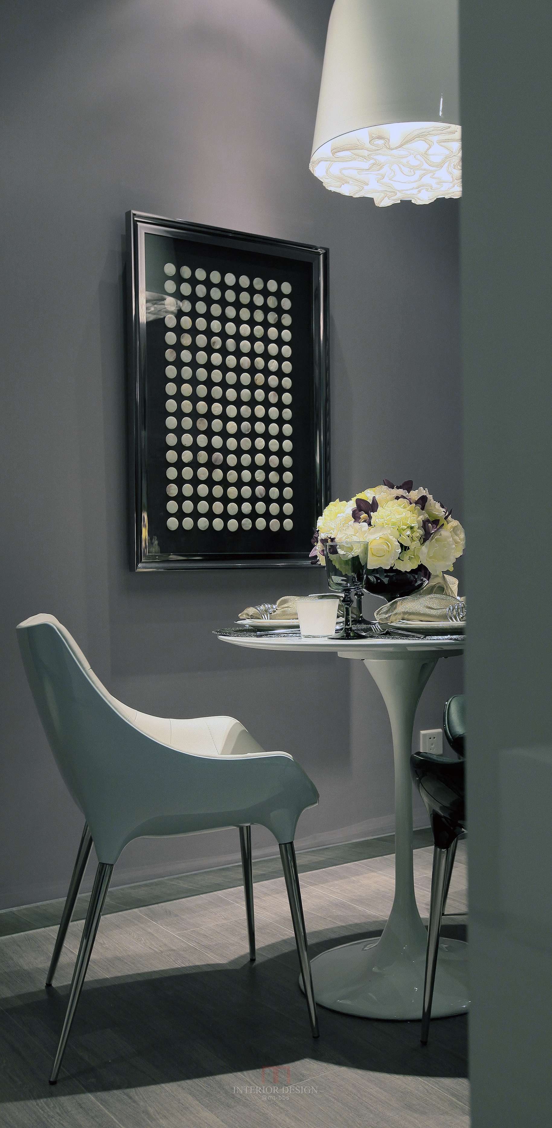 北京现代风格样板间      绽放-2-0