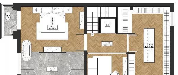 绍兴鸿鹄设计丨别墅空间,现代简约风的低奢艺术-7