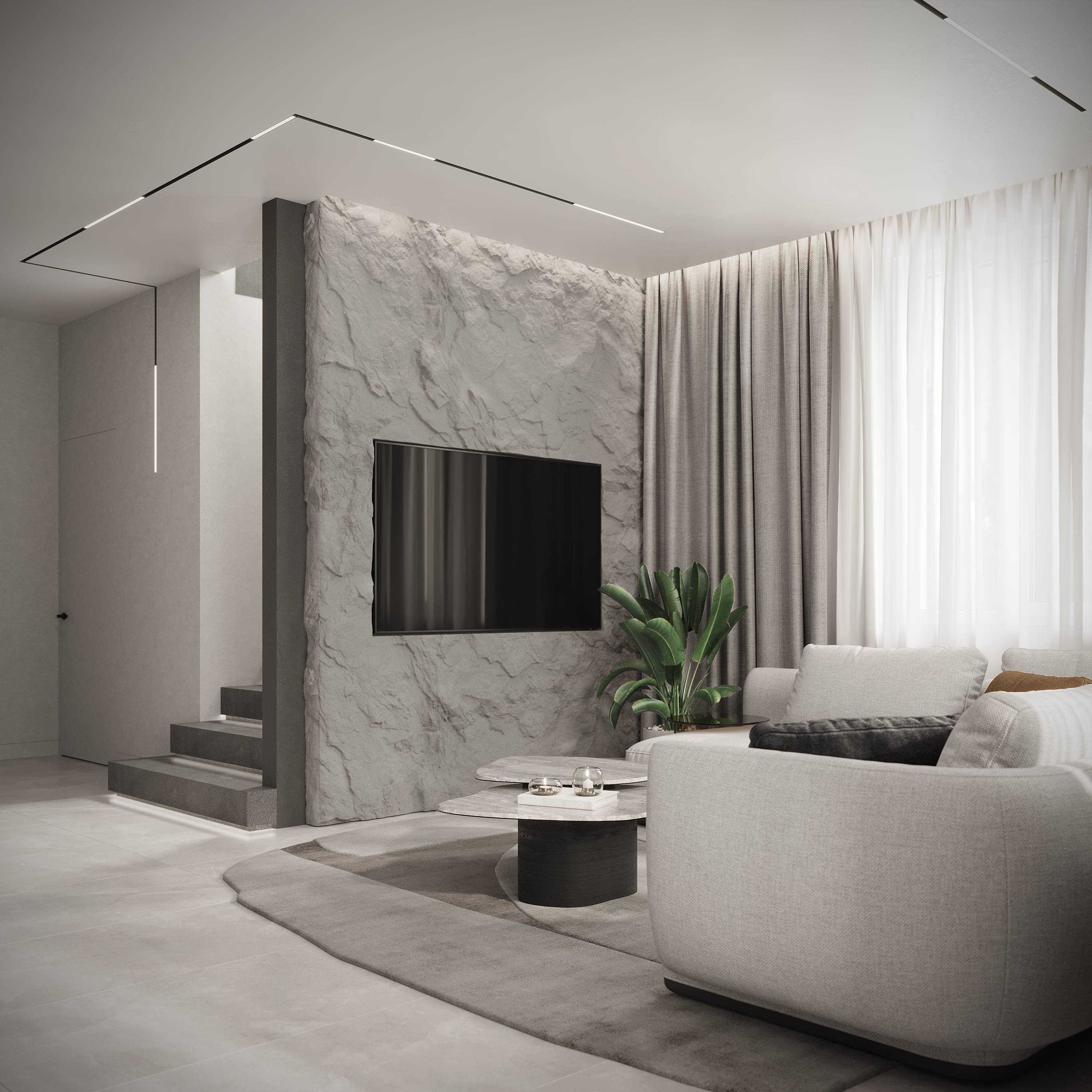 Open space. House 100 m2-1