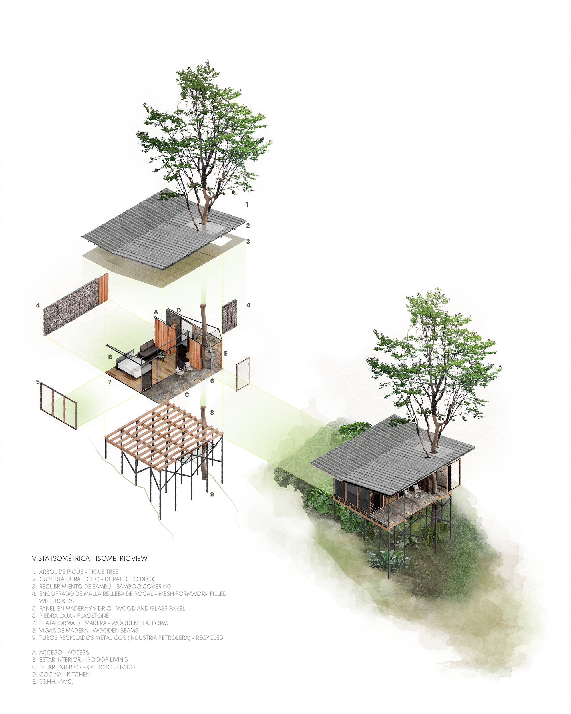 皮圭的一个小屋丨EcuadorPastaza丨Mestizo Estudio Arquitectura-47