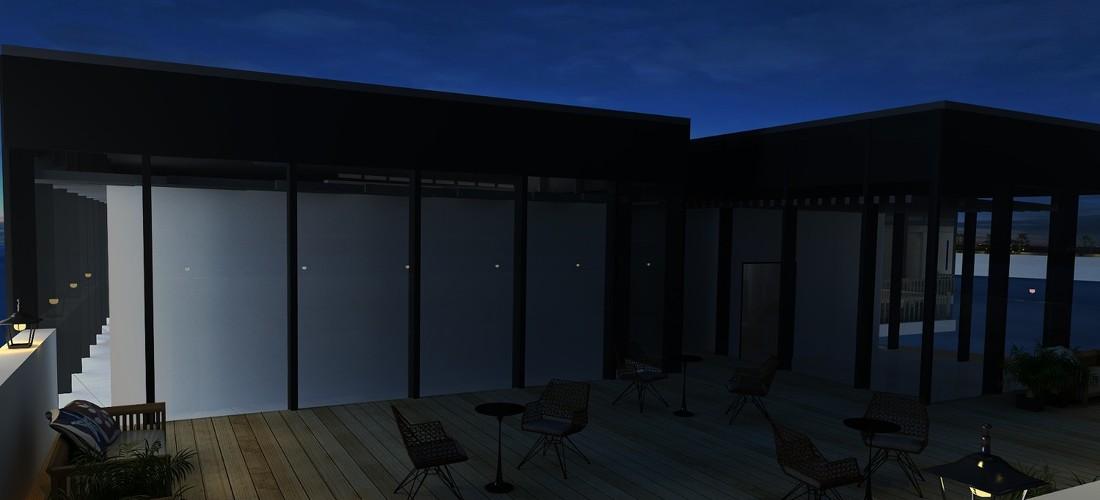 
青岛博士后创业园展厅休闲阳台设计 -0