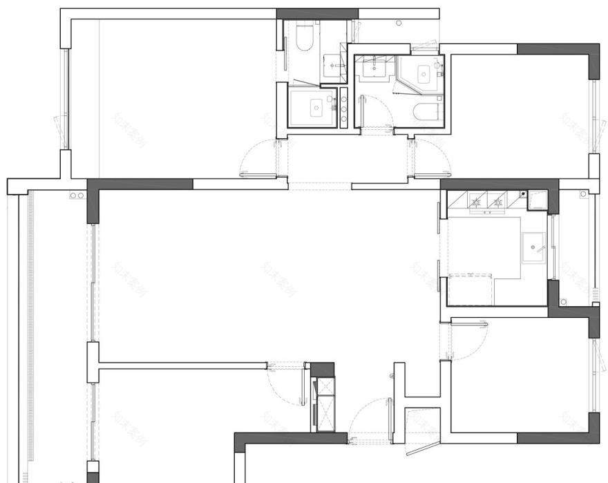 125㎡现代极简风家居设计-6