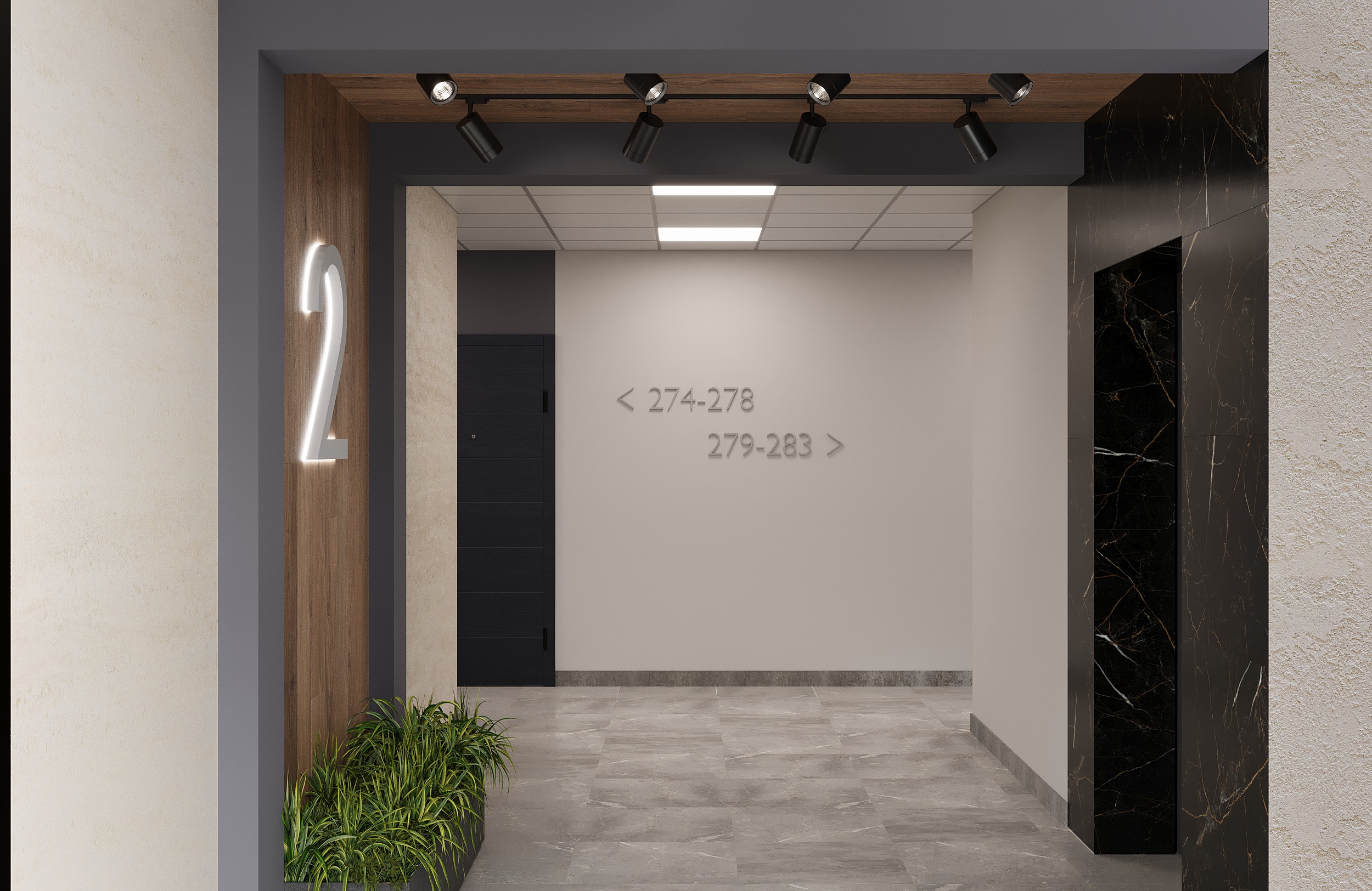 Modern Residential Lobby | Entrance Group Design-2