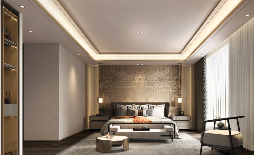 新中式轻奢平层设计-14