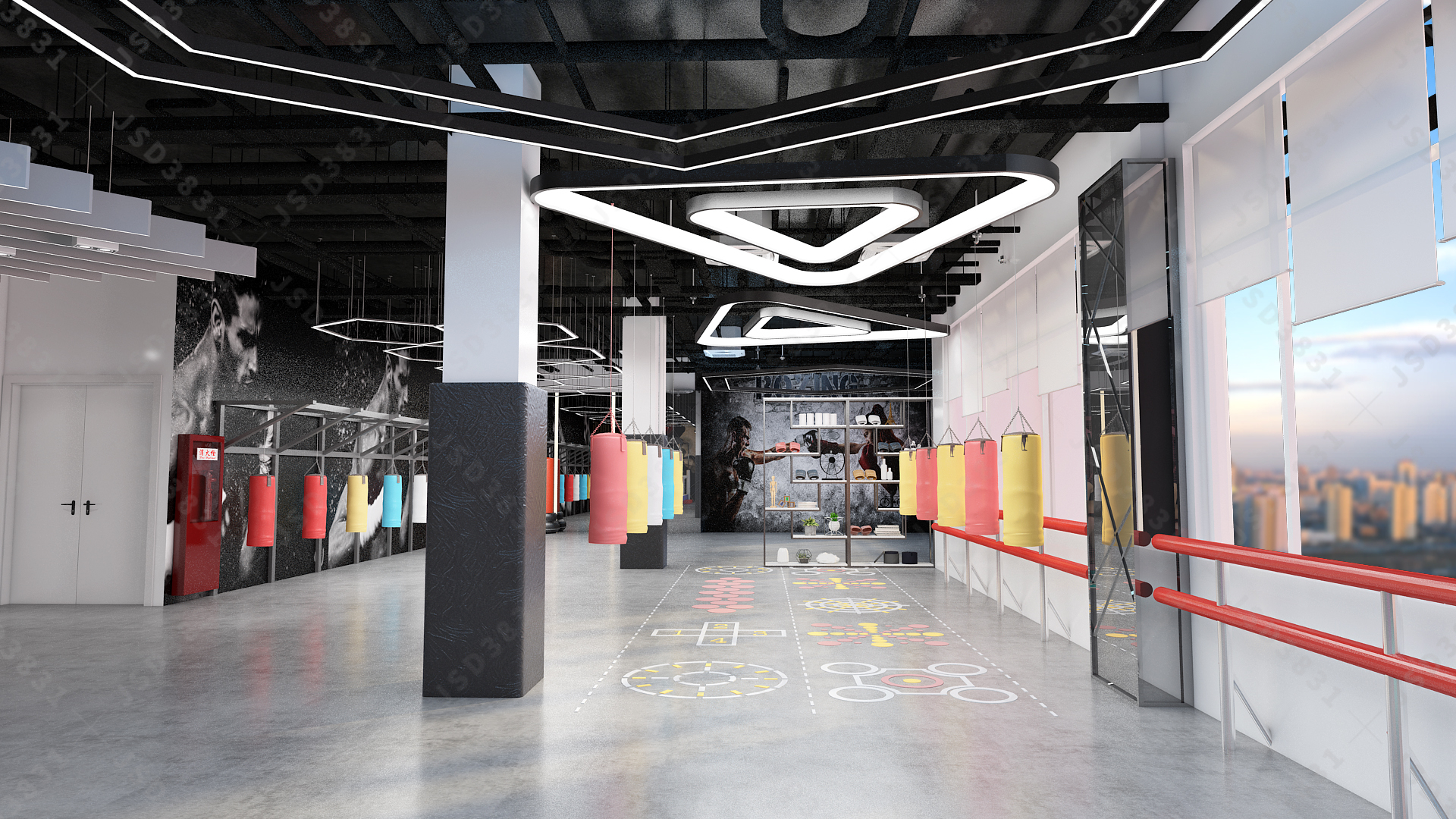 搏击馆,武术馆及武术学校设计-6