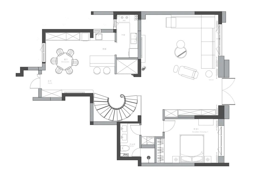 天津吾悦华府 420㎡东方时尚宅院丨中国天津丨末那识设计-44