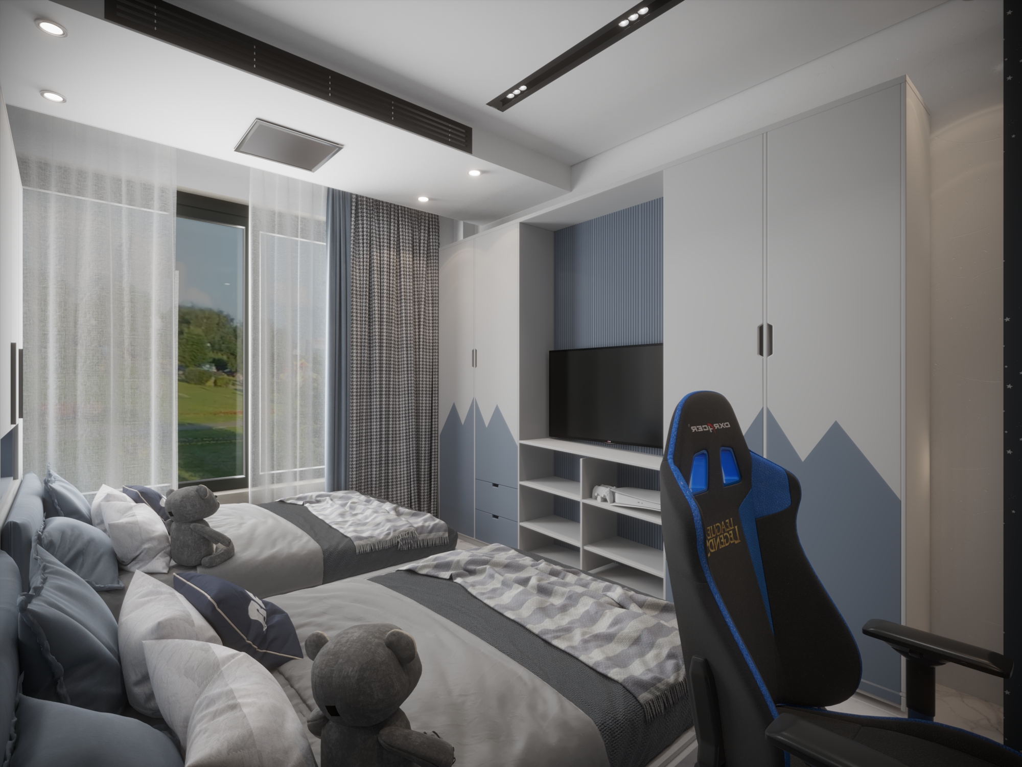 Children Bed Room and Bath Room Villa Modern-2