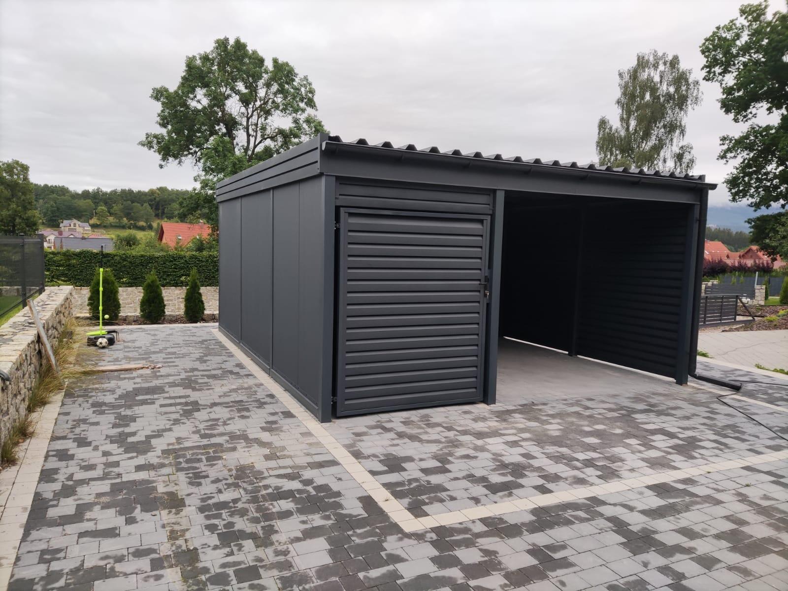 带侧面杂物间的车库车棚（单双车位）丨波兰绿山城丨HurtownikGroup Sp. z o.o.-19