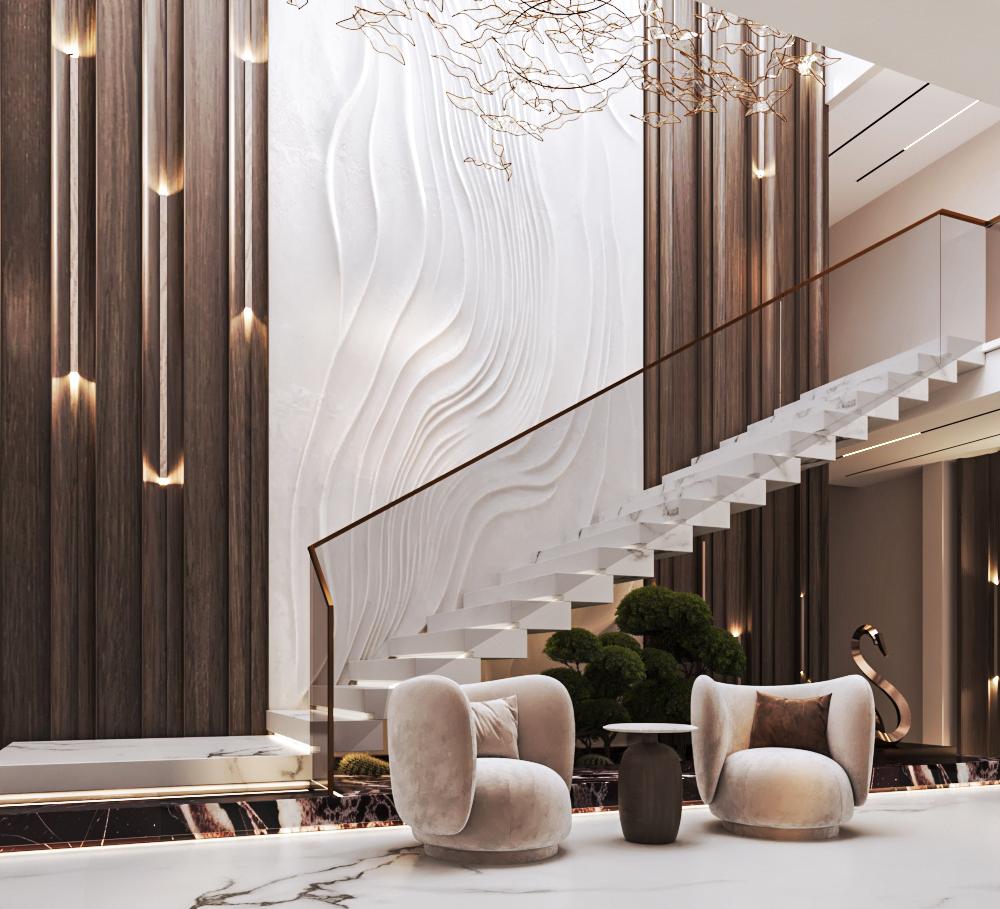 Luxurious villa double hight reception-11