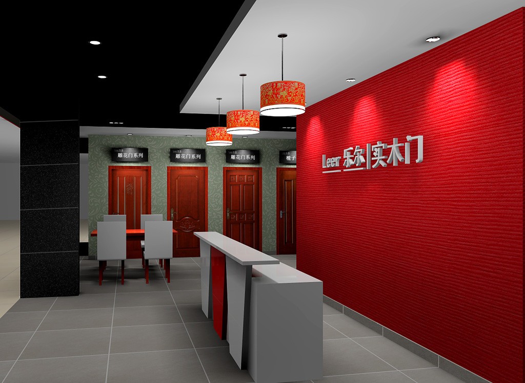 大型实木门专卖店设计图（含效果） 9-8