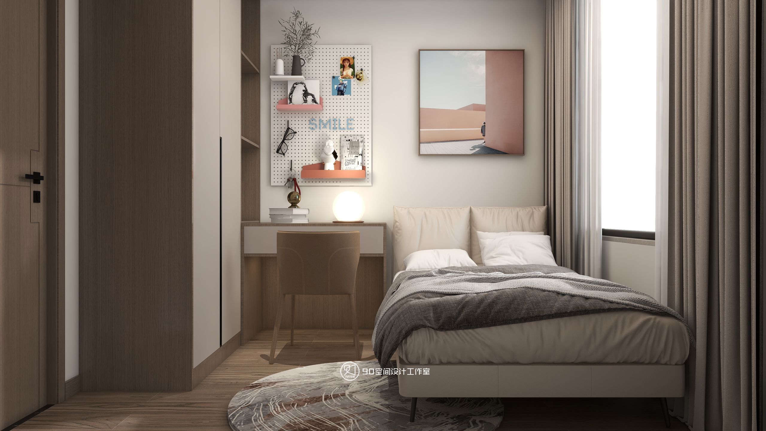 蒲公英现代风格住宅设计丨90 空间设计-30