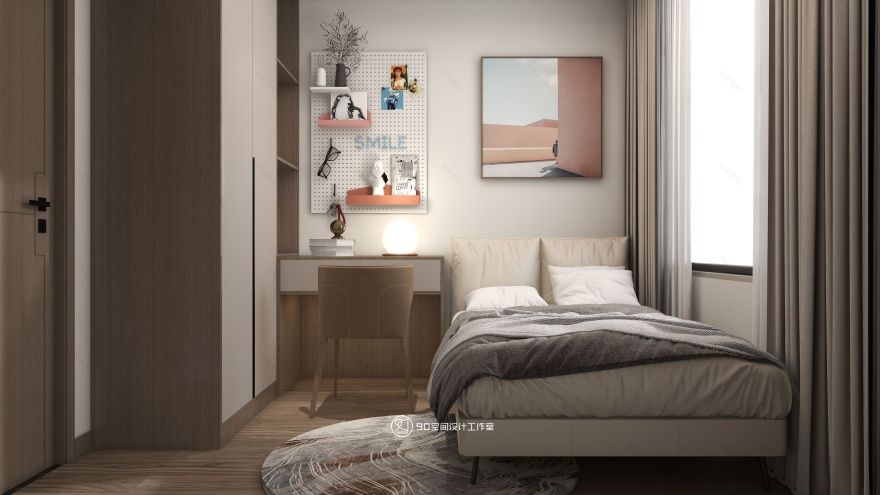 蒲公英现代风格住宅设计丨90 空间设计-30