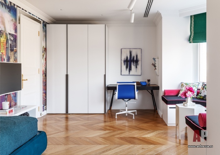 3室法式经典风彩色点缀公寓室内设计丨俄罗斯莫斯科丨Сальберг  Вачнадзе Оксана-51