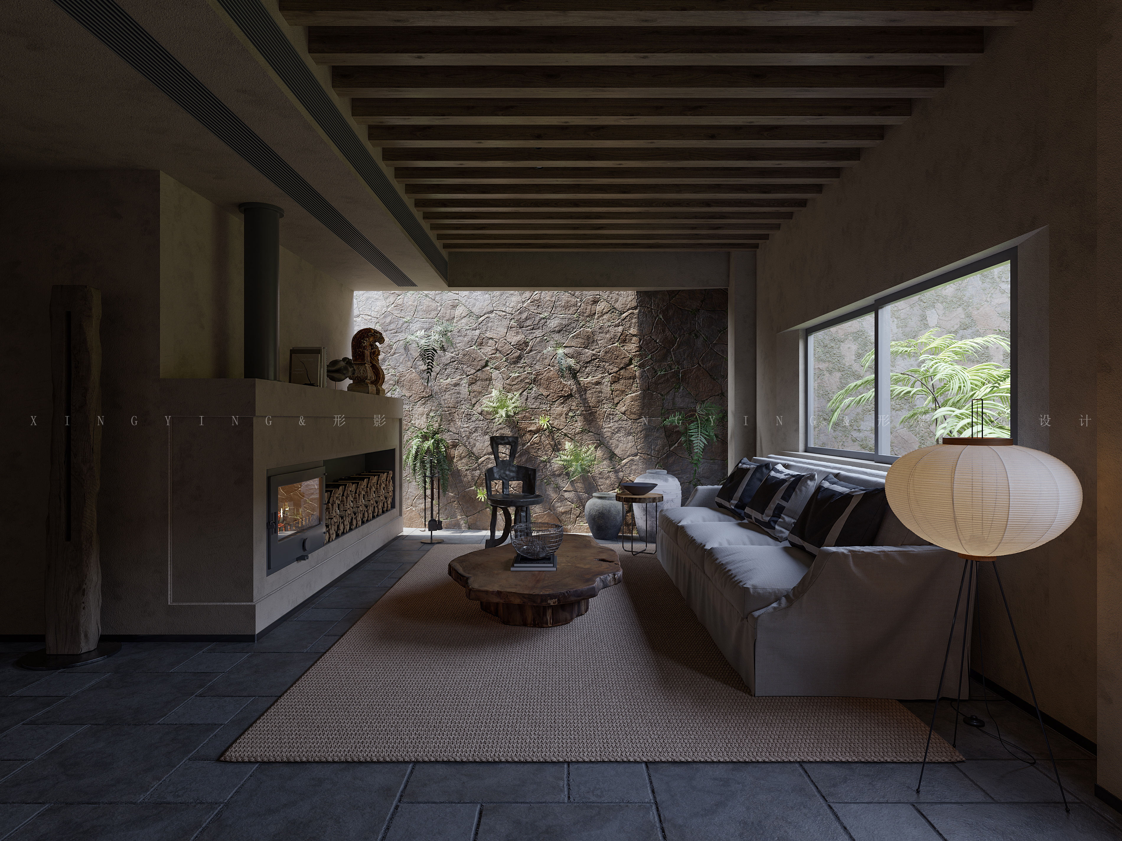 侘寂风民宿 CR 渲染-3