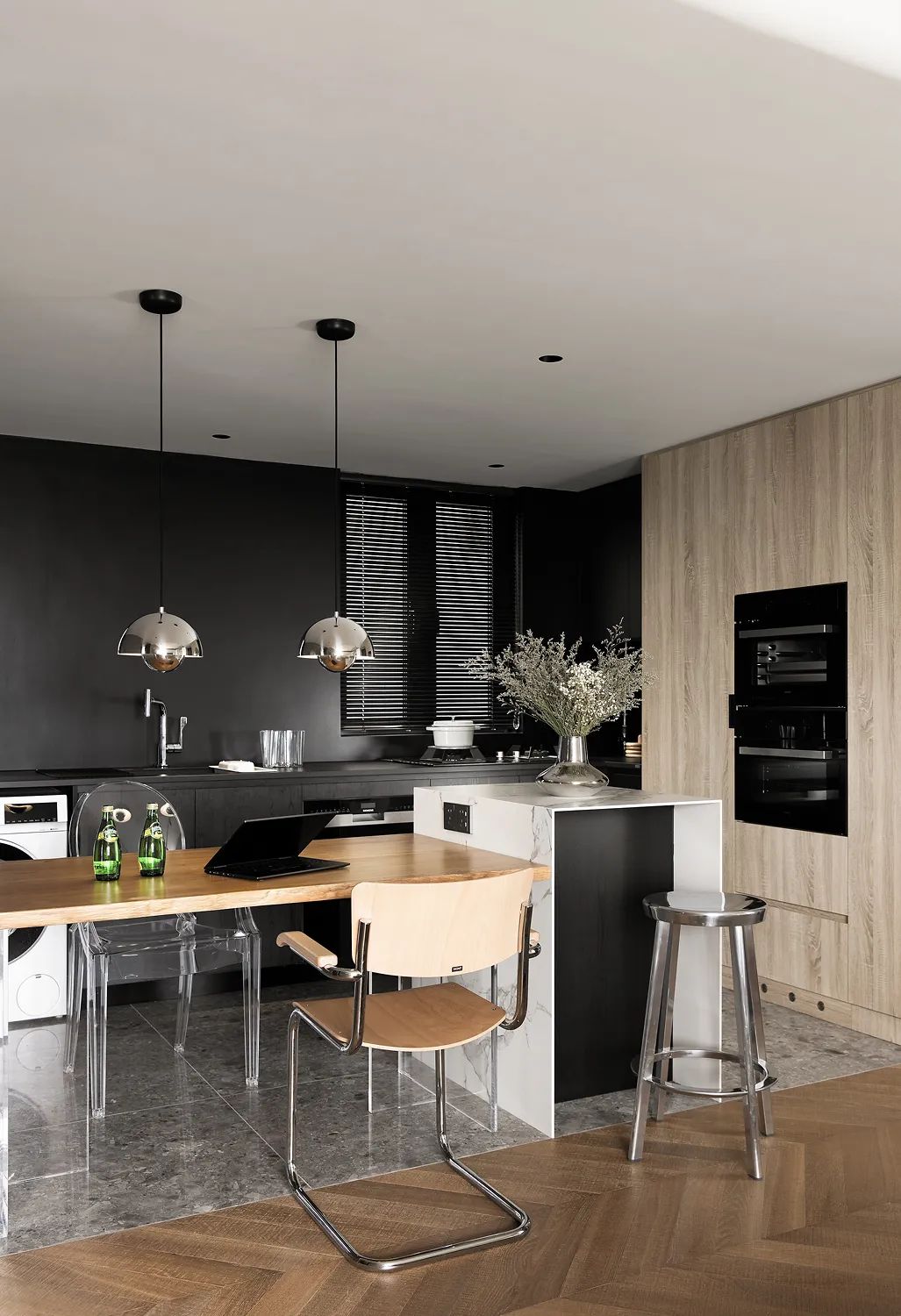 黑白灰+木色，89㎡书香一室户｜涵瑜设计-15