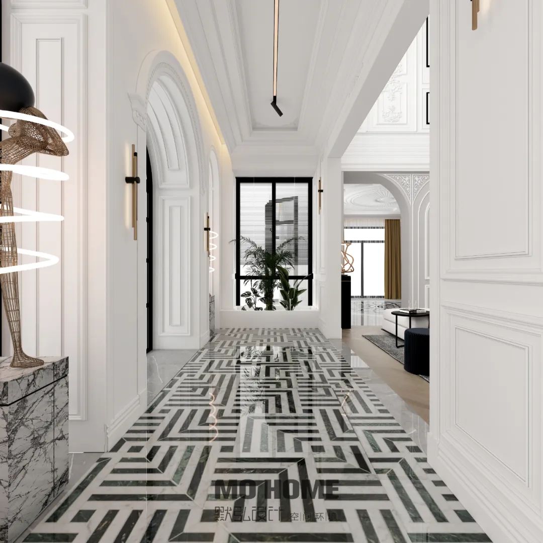 天津·武清尚清湾法式轻奢别墅丨中国天津丨默弘设计-8