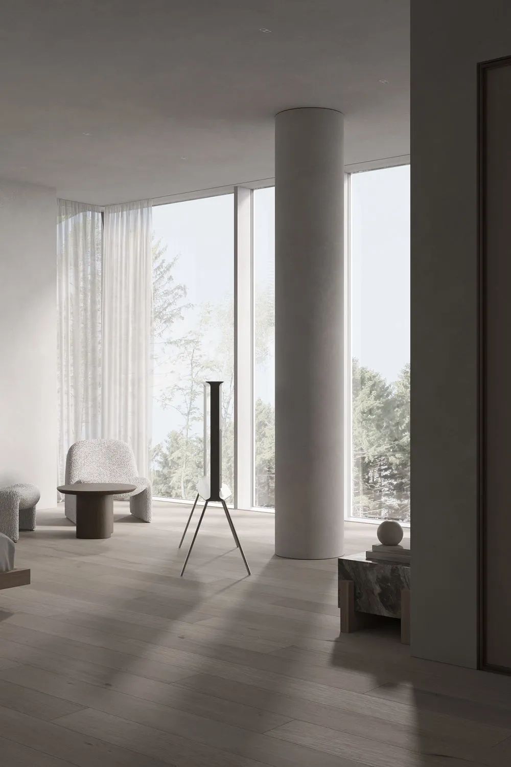 盐系简约,静美!灰白木色打造宁静家居空间丨星艺装饰广州总部-63