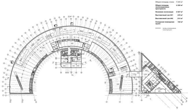 莫斯科运输博物馆(康斯坦丁·梅尔尼科夫车库改造)丨俄罗斯莫斯科丨尤里·格里戈良,AB梅加诺姆-40