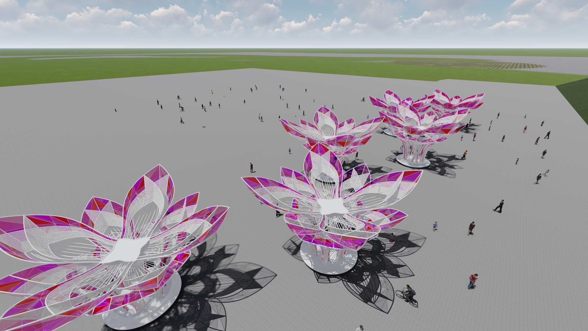 橙彩凝香赣州信丰花园湾广场主题雕塑丨中国赣州-13
