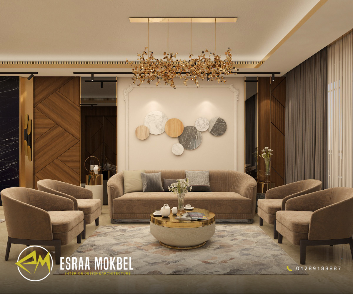 现代风格的埃及 Tanta 市 ESRAA MOKBEL 设计与建筑事务所接待区设计-4