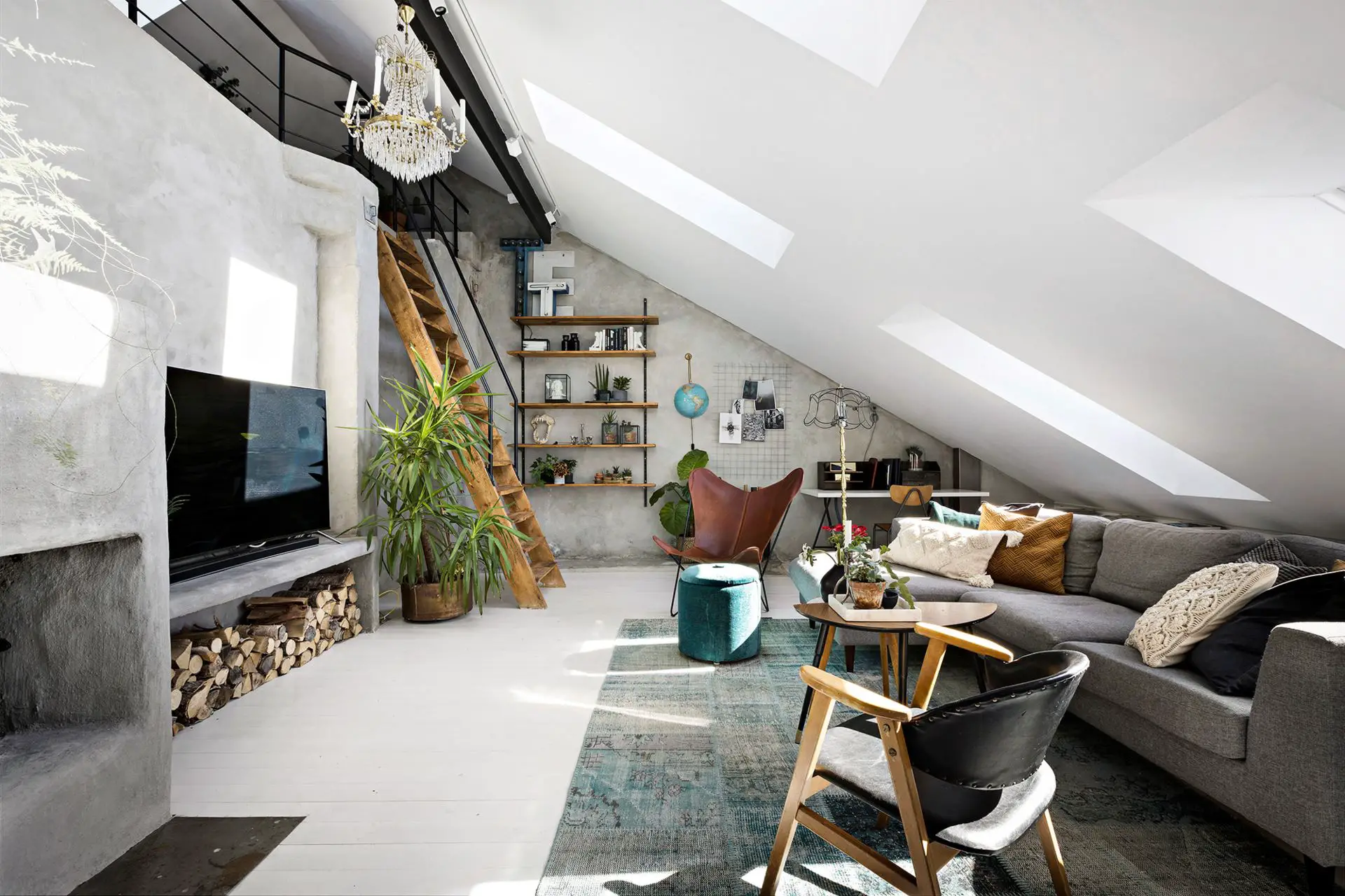 瑞典 50 年代建筑的工业风格 loft 公寓改造-15