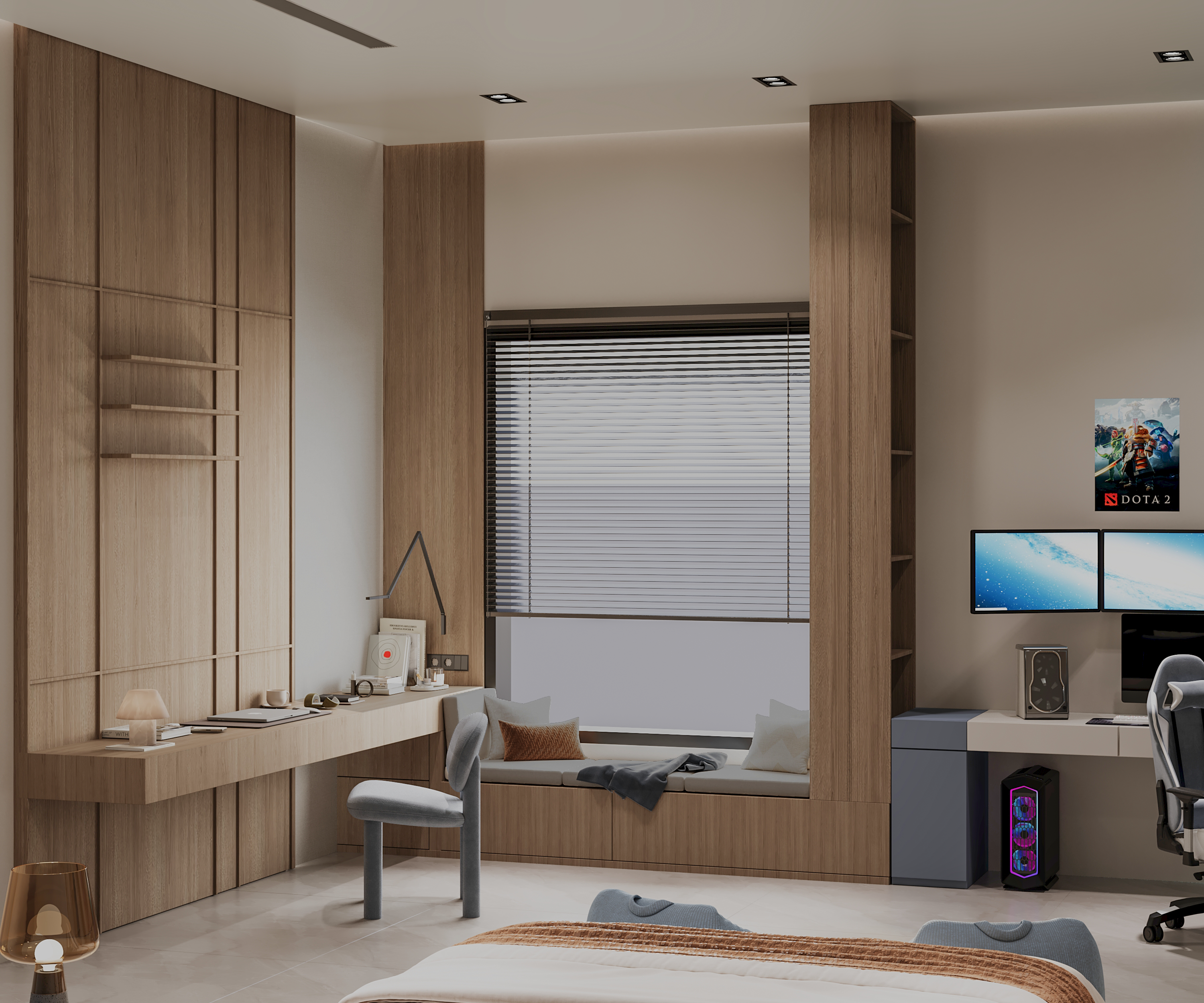 Blue Teenager Bedroom-3