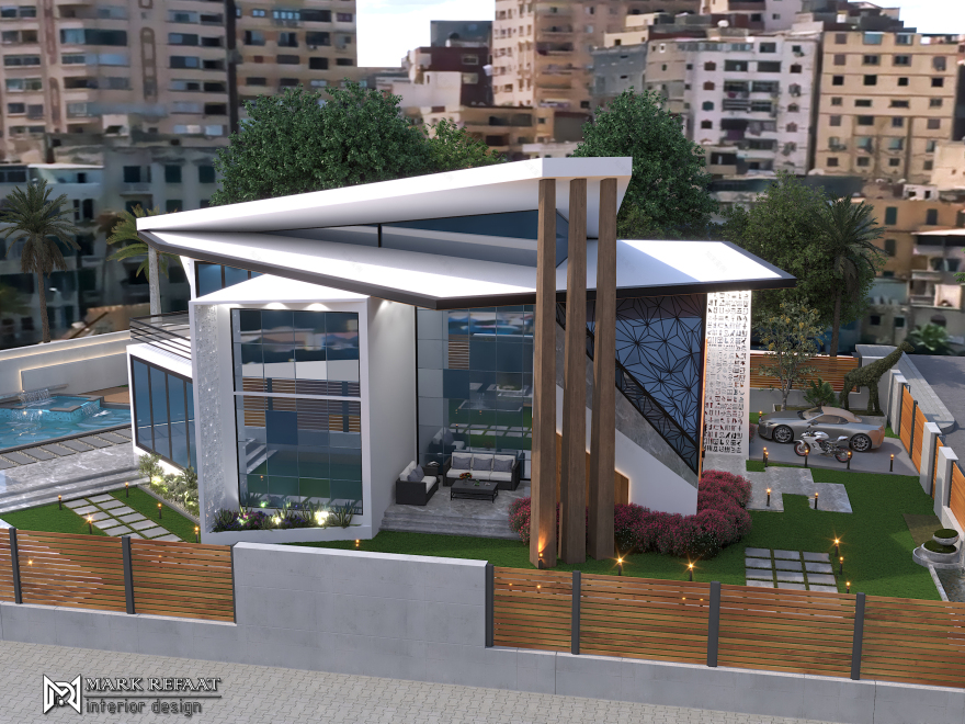 现代别墅设计(古埃及风格)-5