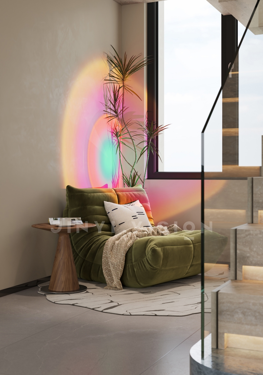 现代简约大宅：低饱和色系里的质感生活-7