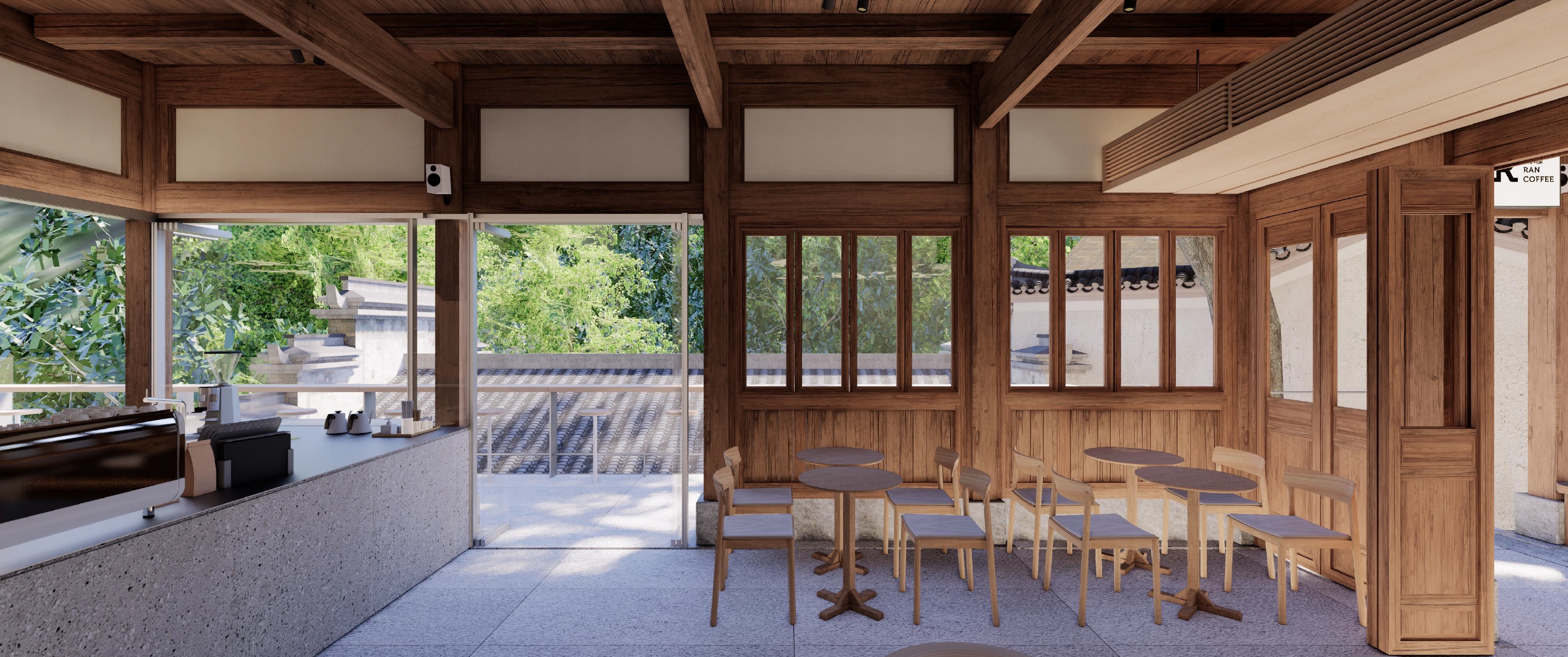 山崖边上的木房子咖啡店设计丨暂无-12