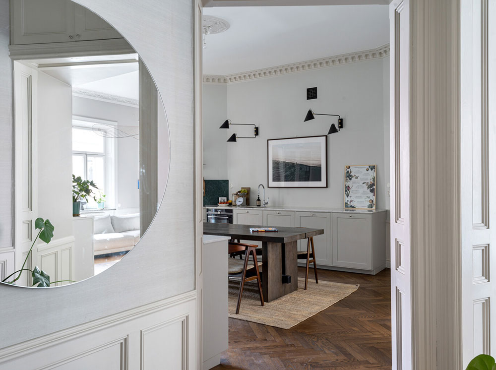 斯德哥尔摩公寓优雅图书馆设计-22