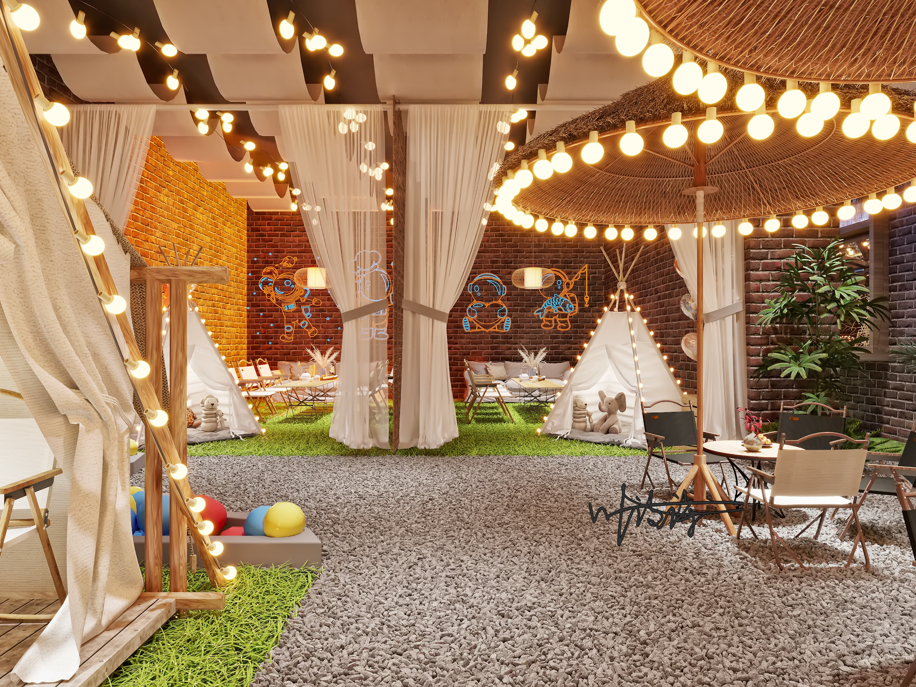 露营风餐厅|让人身在城市，心在山野-1