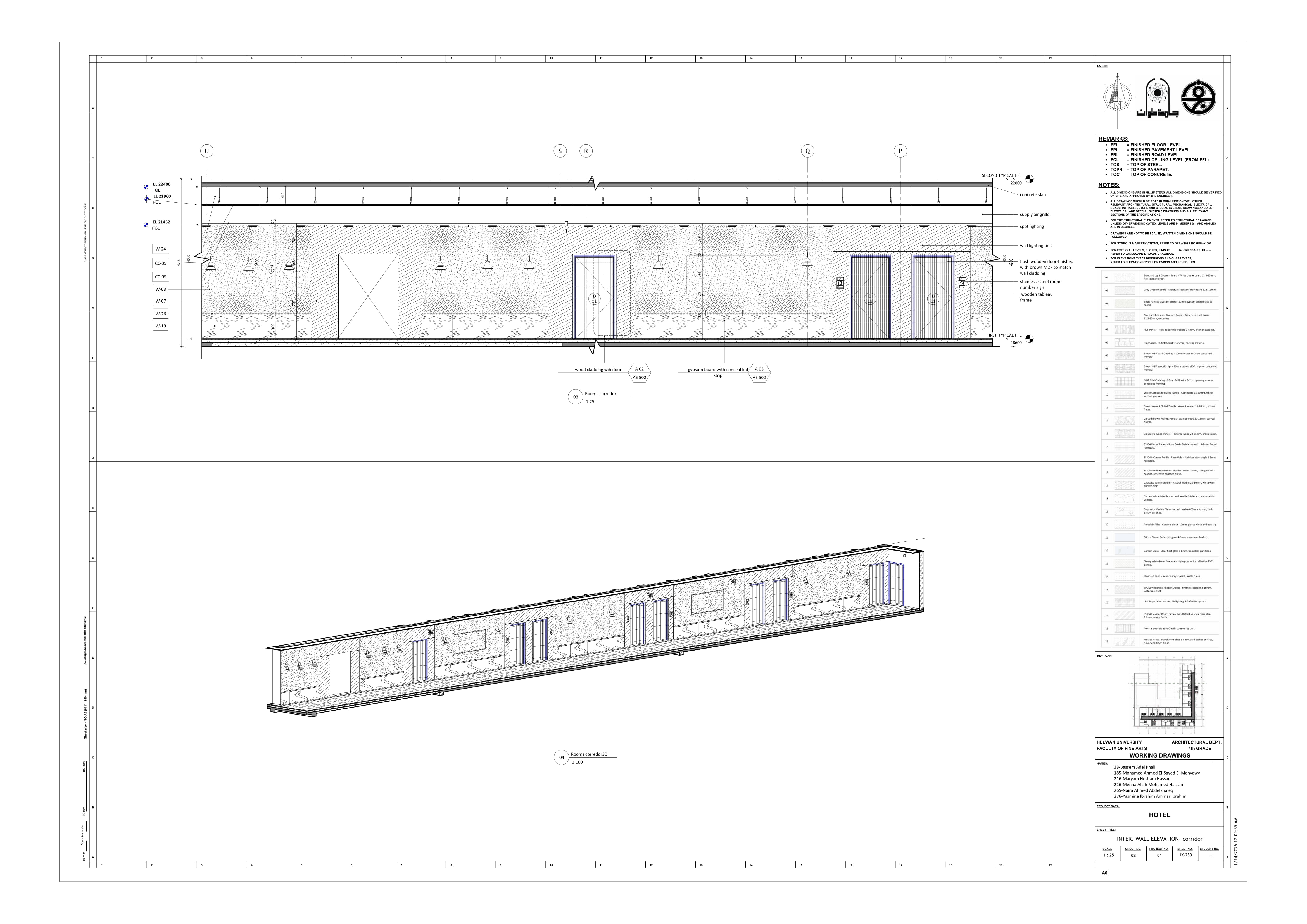 Blue Hotel | 3-Star Hotel Working Drawings-106