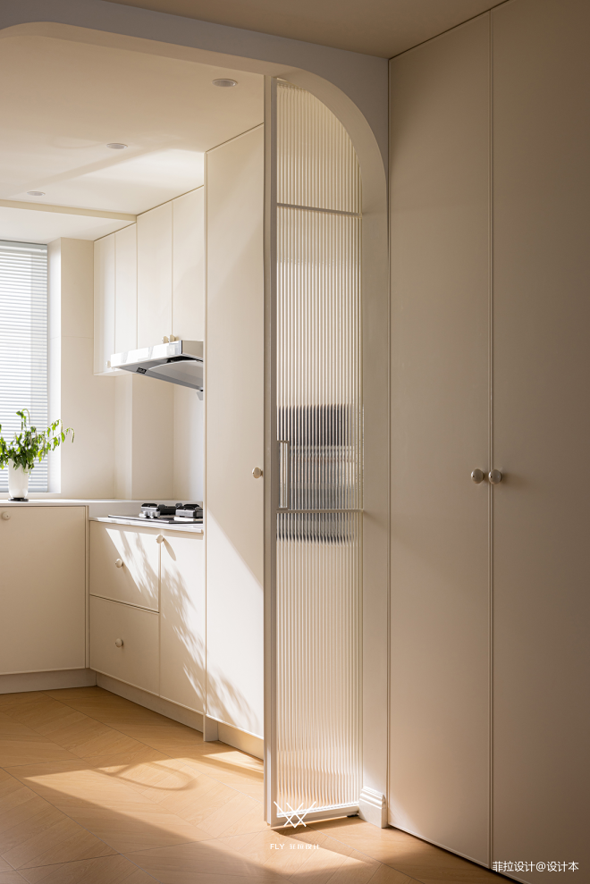 装修还得看90后：两人一猫住100㎡，开放布局的奶油中古家-64