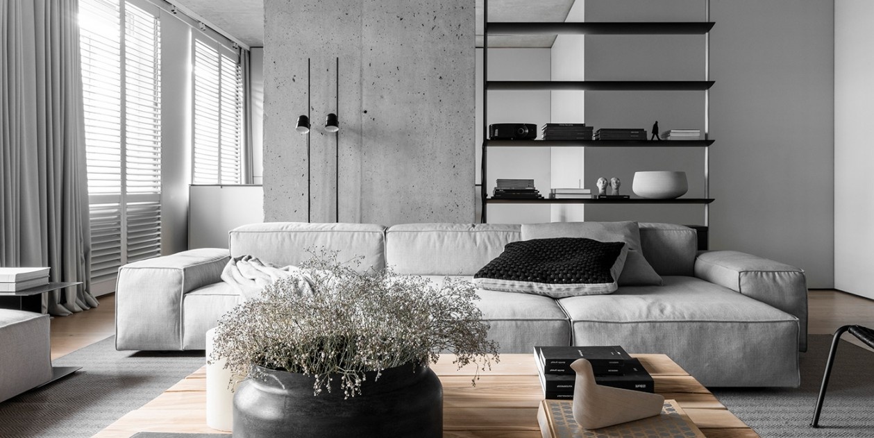 极简轻工业风公寓设计丨line architects-12