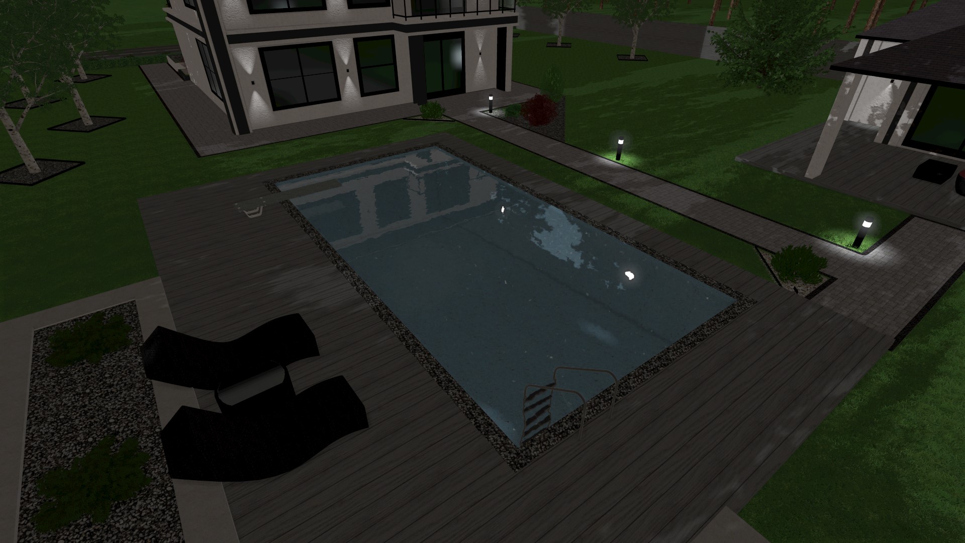 Ландшафтный дизайн участка 12 соток-4