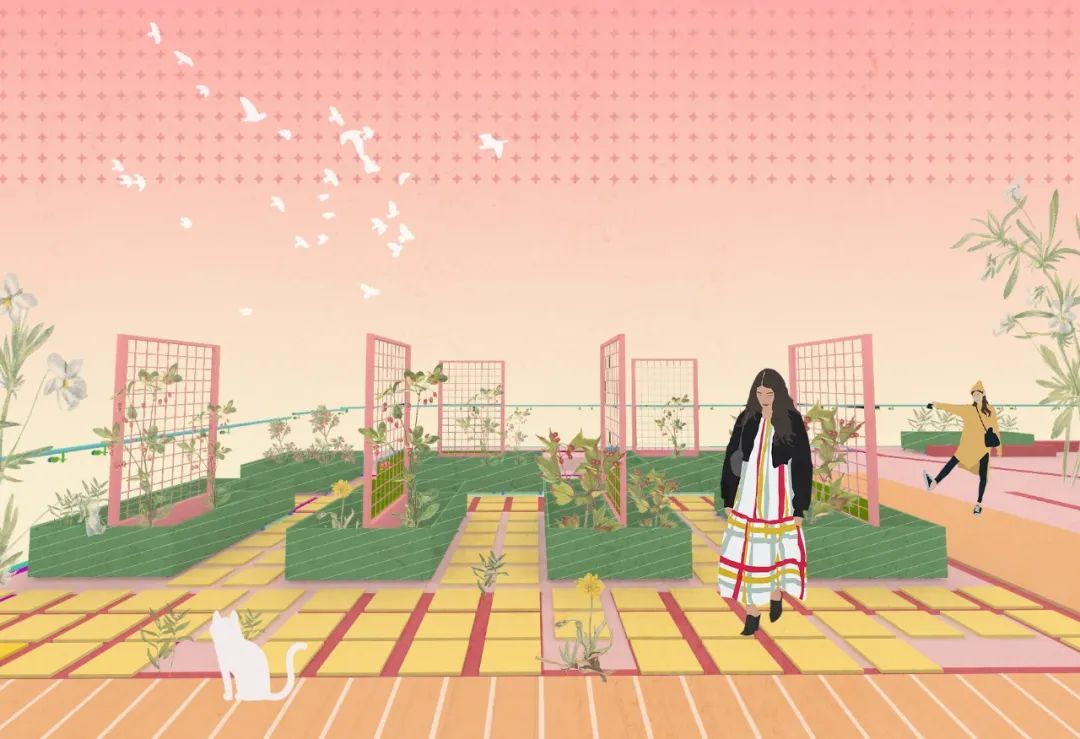 大四毕设吸睛“粉色展板+可移动模型”!将美育体验与乡土文化结合,台格斗村研学基地的美育空间“变形记”!-130