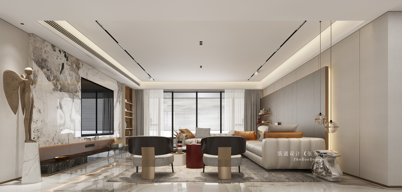 流动的光 · 现代轻奢大平层设计-16