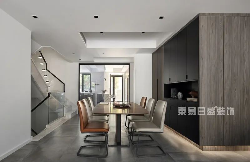 开放式多功能客厅设计，这个北欧风真全能！实拍230㎡北欧风别墅设计-42