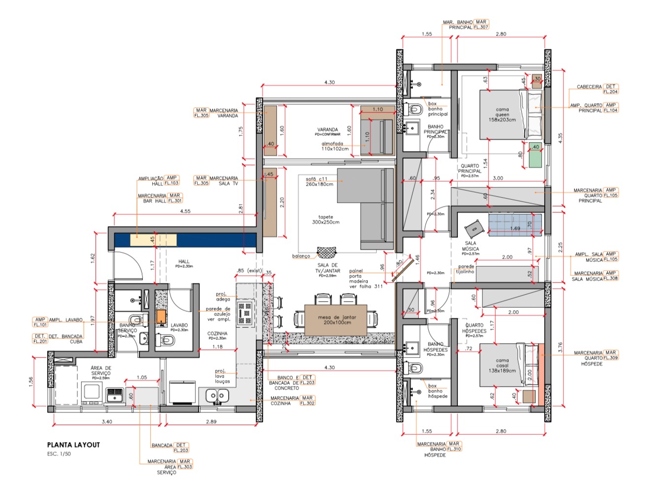 巴西 125 平米现代公寓，精致细节打造独特空间-14