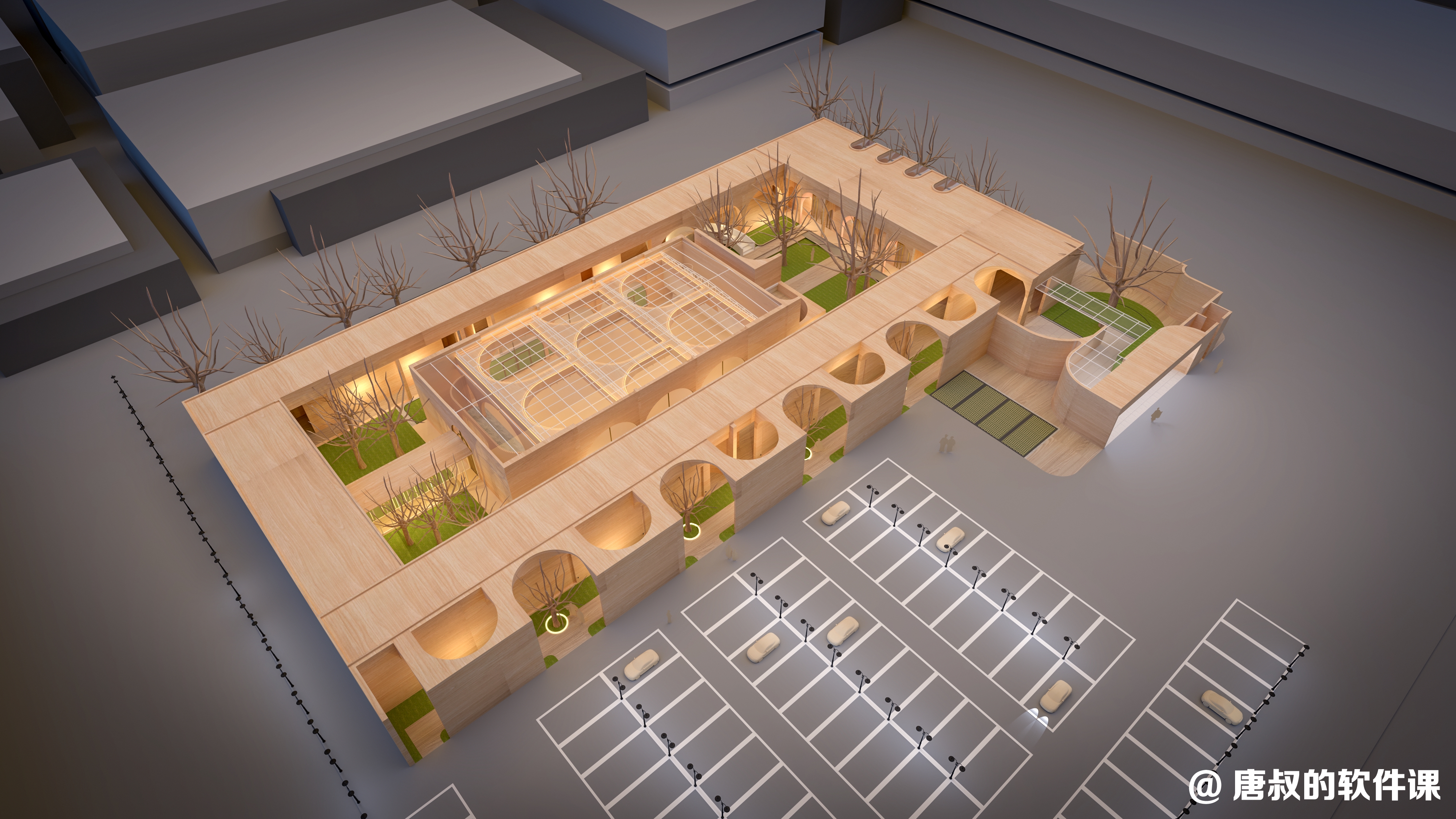 Aube Wedding Venue—手工模型渲染图-7