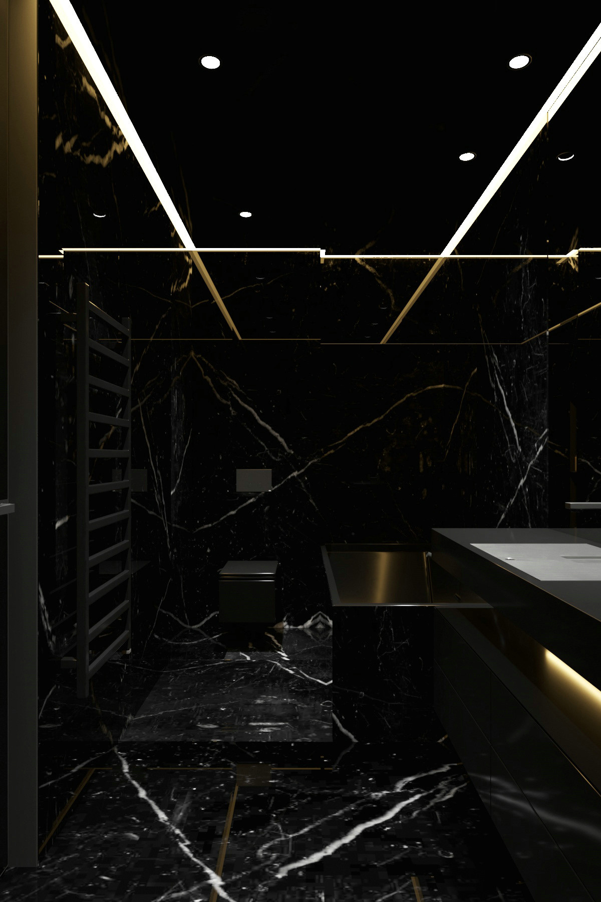 高级黑+工业风,帅气而个性的生活居所-48