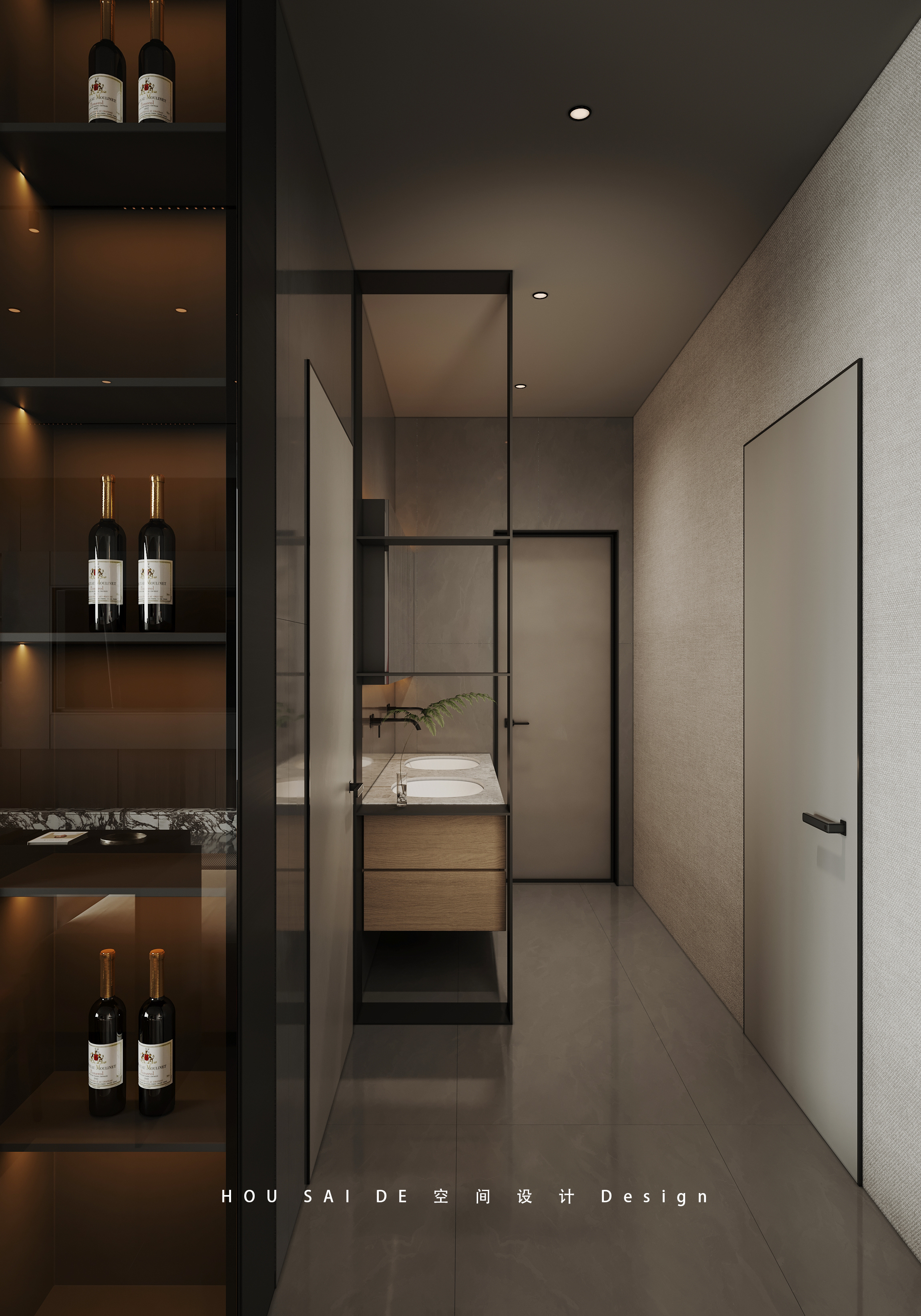 暗黑极简风格室内设计丨中国河北丨HSD 设计林-21