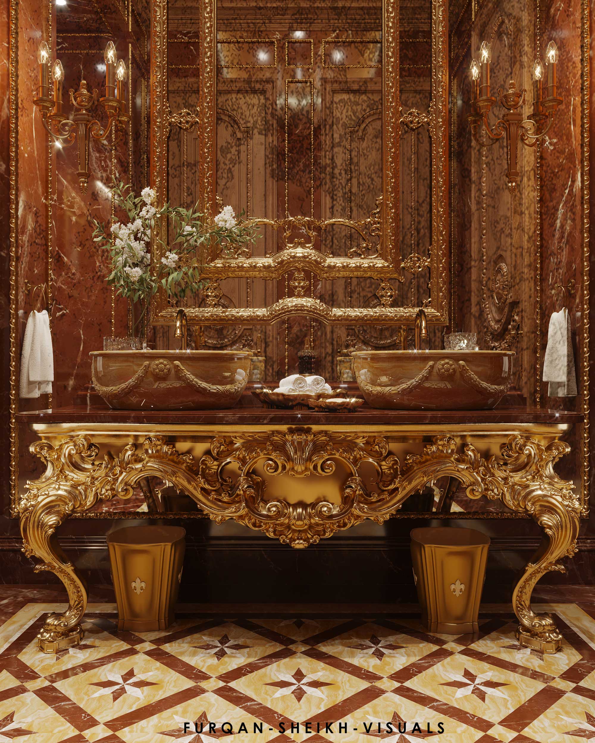Visualization : Classical BathRoom (Dubai)-1