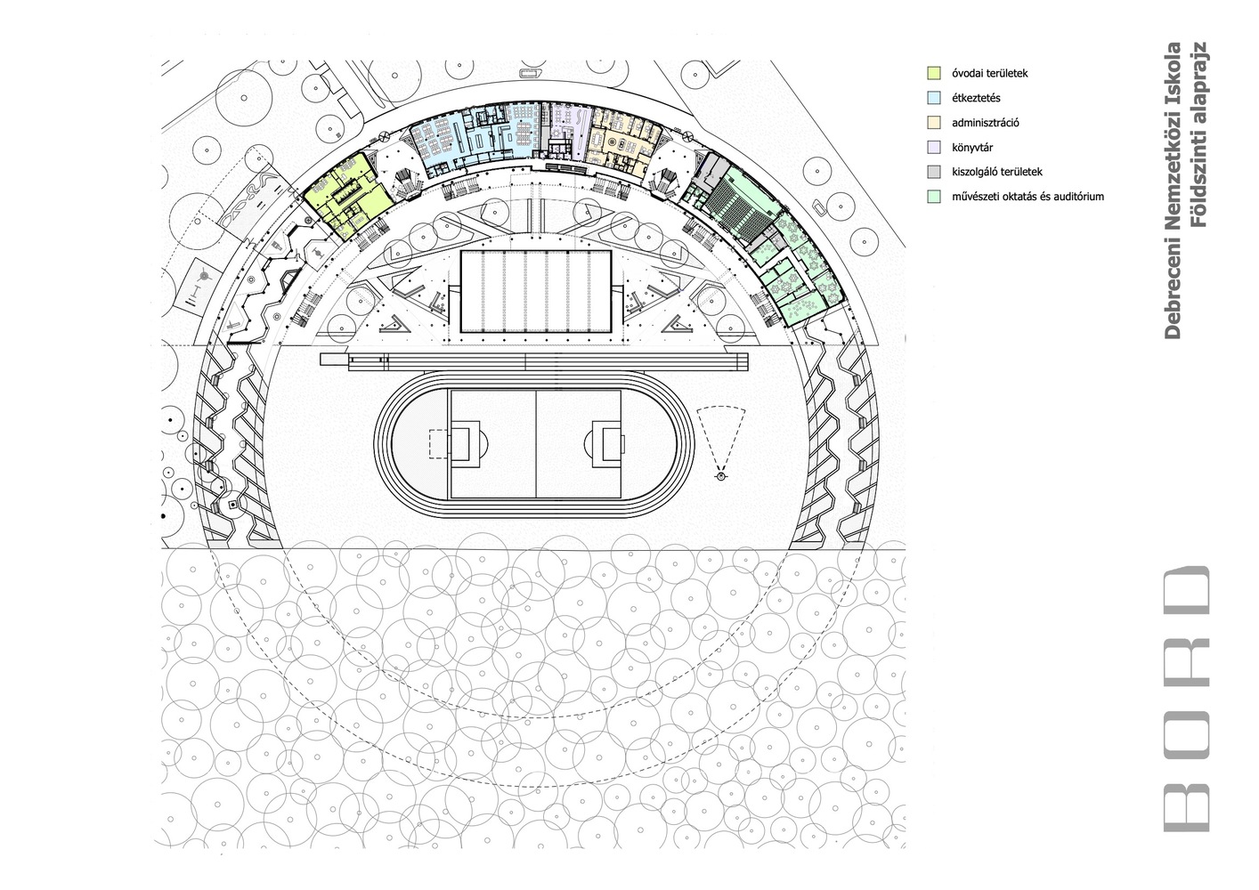 匈牙利国际学校 | 融入自然的圆形设计-26