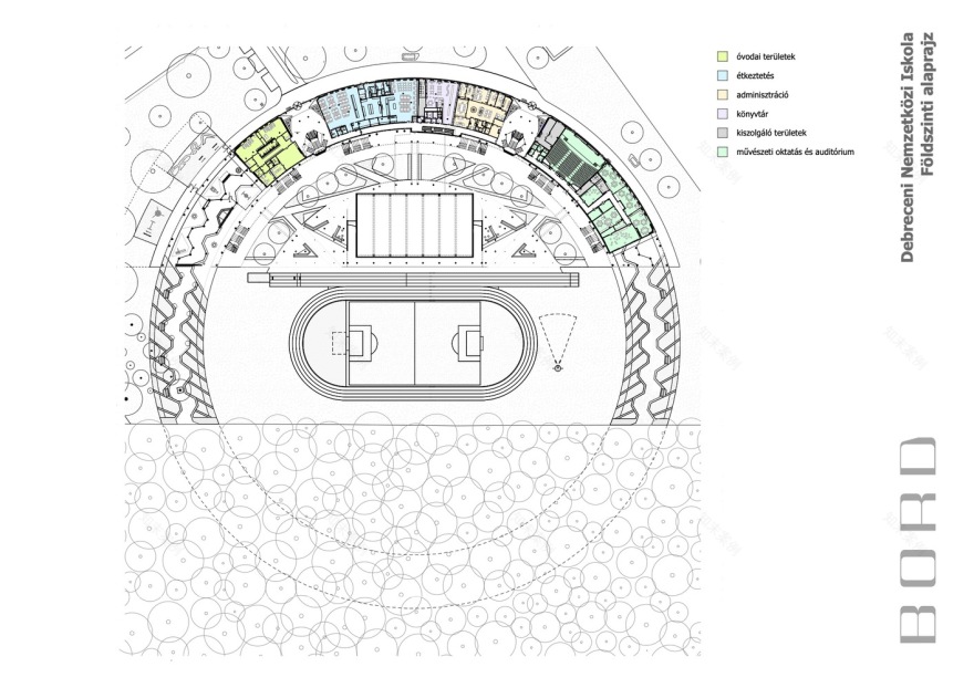 匈牙利国际学校 | 融入自然的圆形设计-26