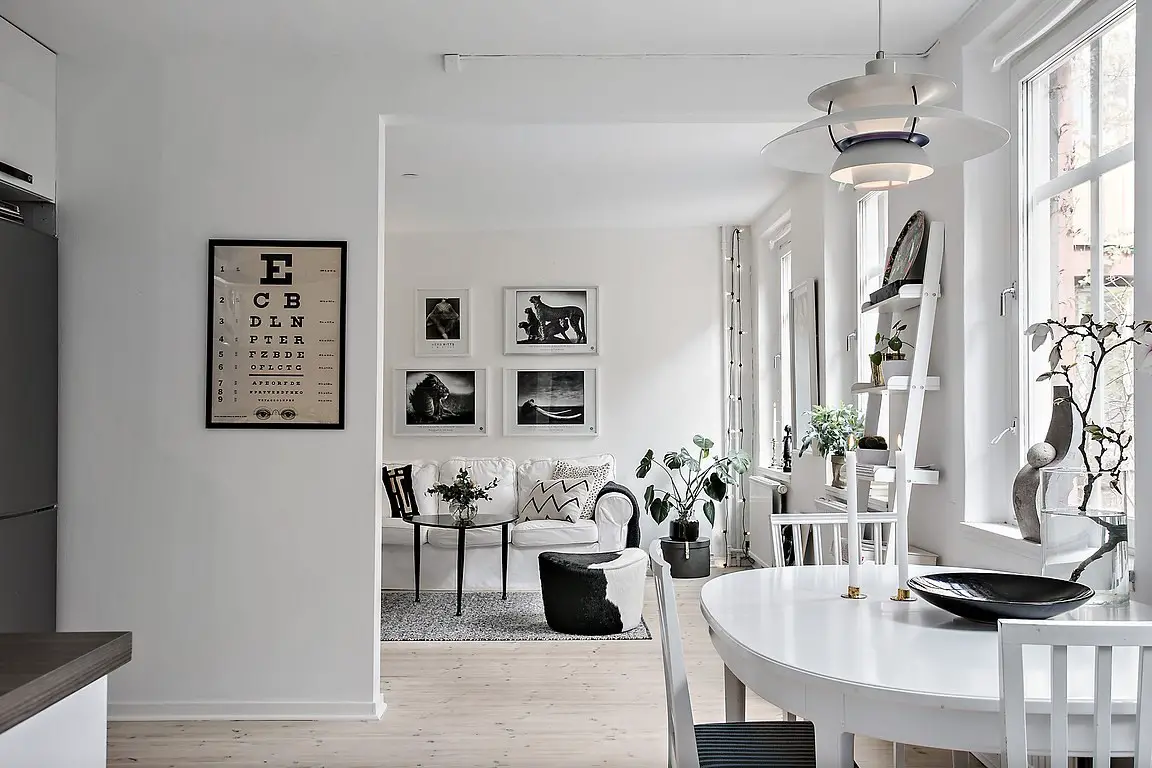 黑白时尚小户型，尽享悠然夏日-3