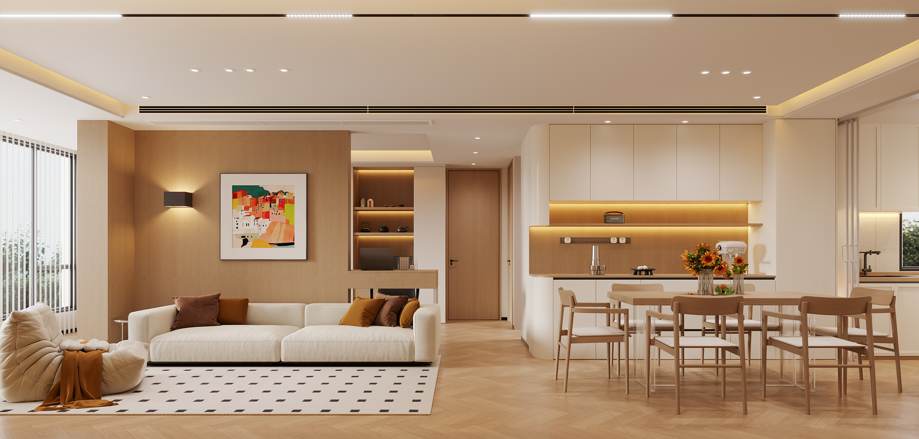 去掉一个卧室，客厅真的变得有无限可能-2