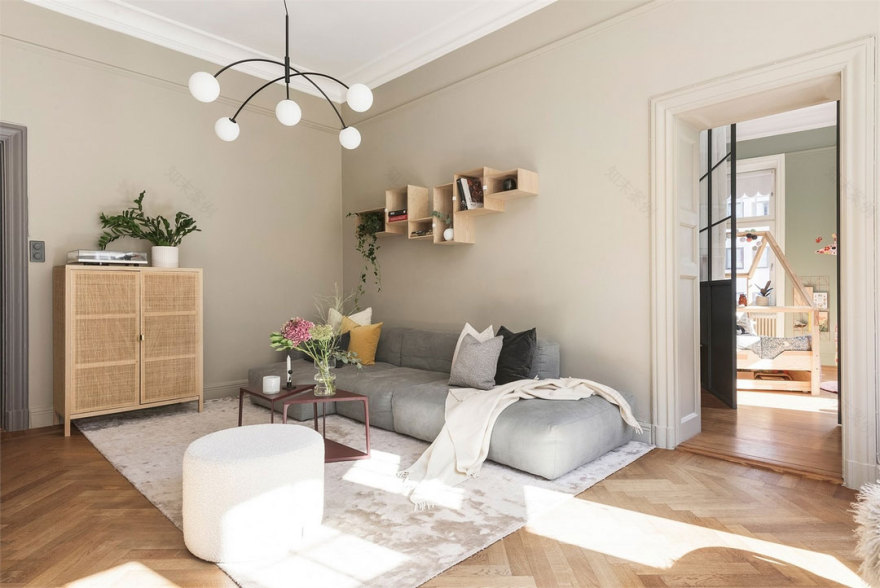 斯德哥尔摩公寓 | 厨房里的儿童房,独特的设计亮点-1