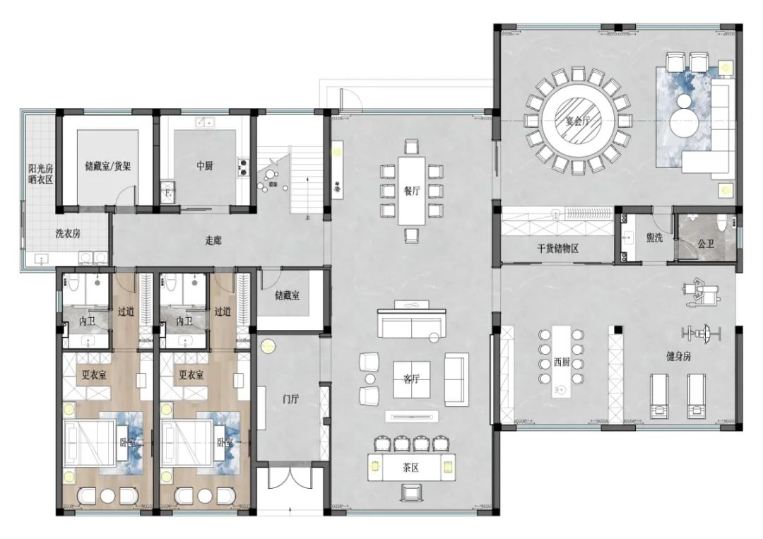 极简空间与自然元素的完美融合丨月和设计-69